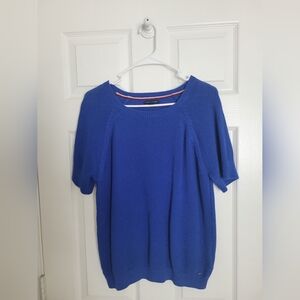 Tommy Hilfiger Knit Pullover Sweater Crew Neck Women Top Royal Blue SIZE…
